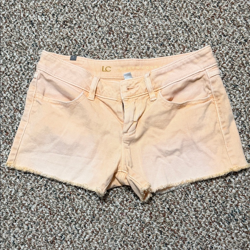 LC Lauren Conrad Light Peach Jean Shorts